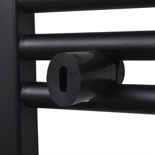 Håndklæderadiator 500x1160 mm centralvarme lige sort
