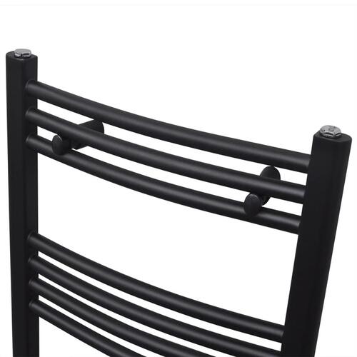 Håndklæderadiator 500x764 mm centralvarme buet sort