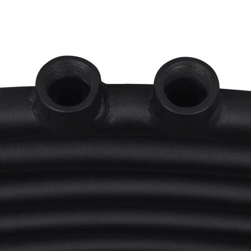 Håndklæderadiator 500x1160 mm centralvarme buet sort