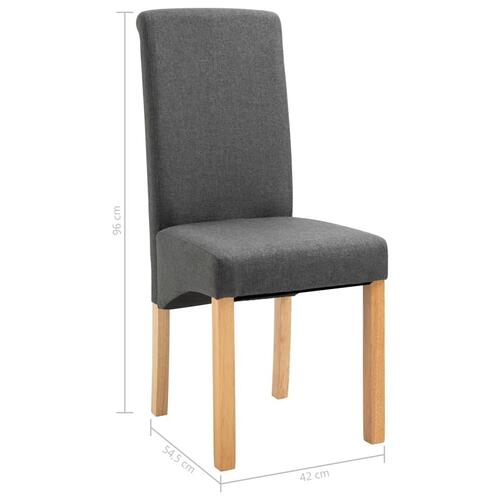 Spisebordsstole 6 stk. stof grå