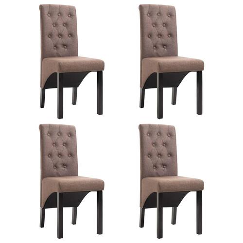 Spisebordsstole 4 stk. stof brun