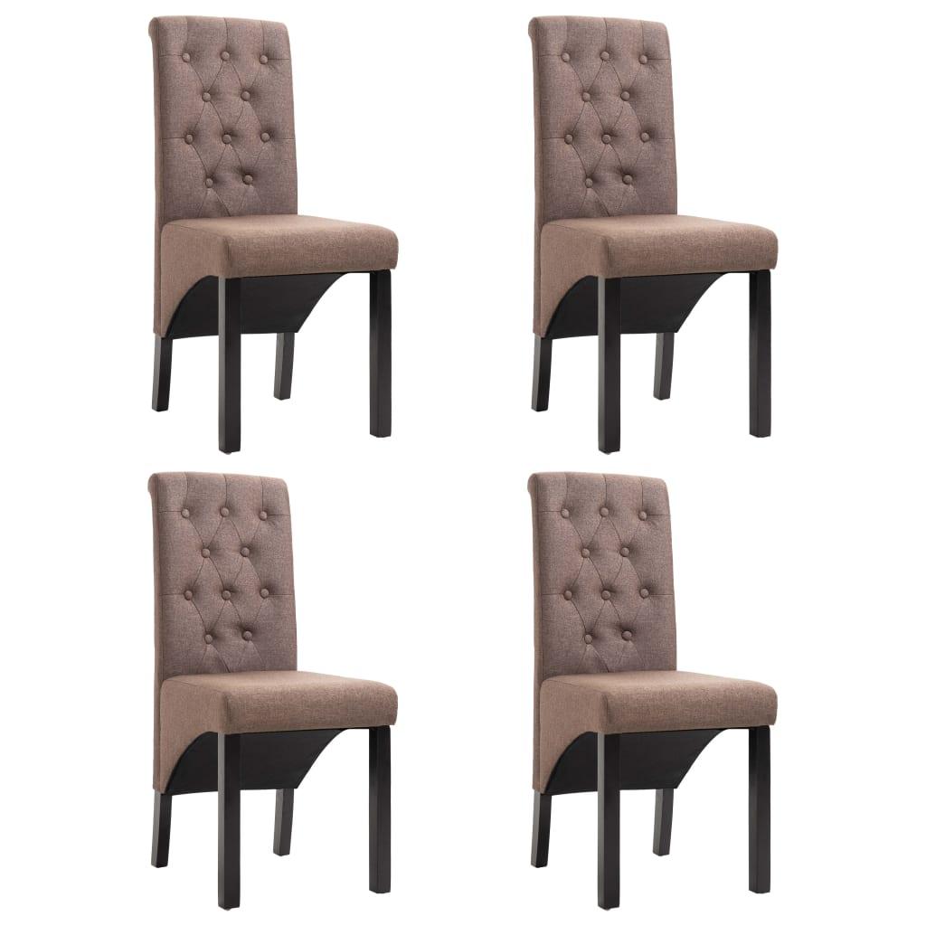 Spisebordsstole 4 stk. stof brun