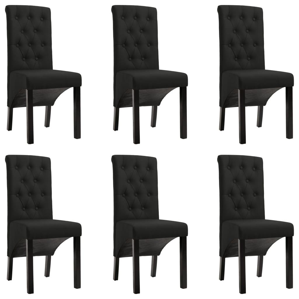 Spisebordsstole 6 stk. stof sort