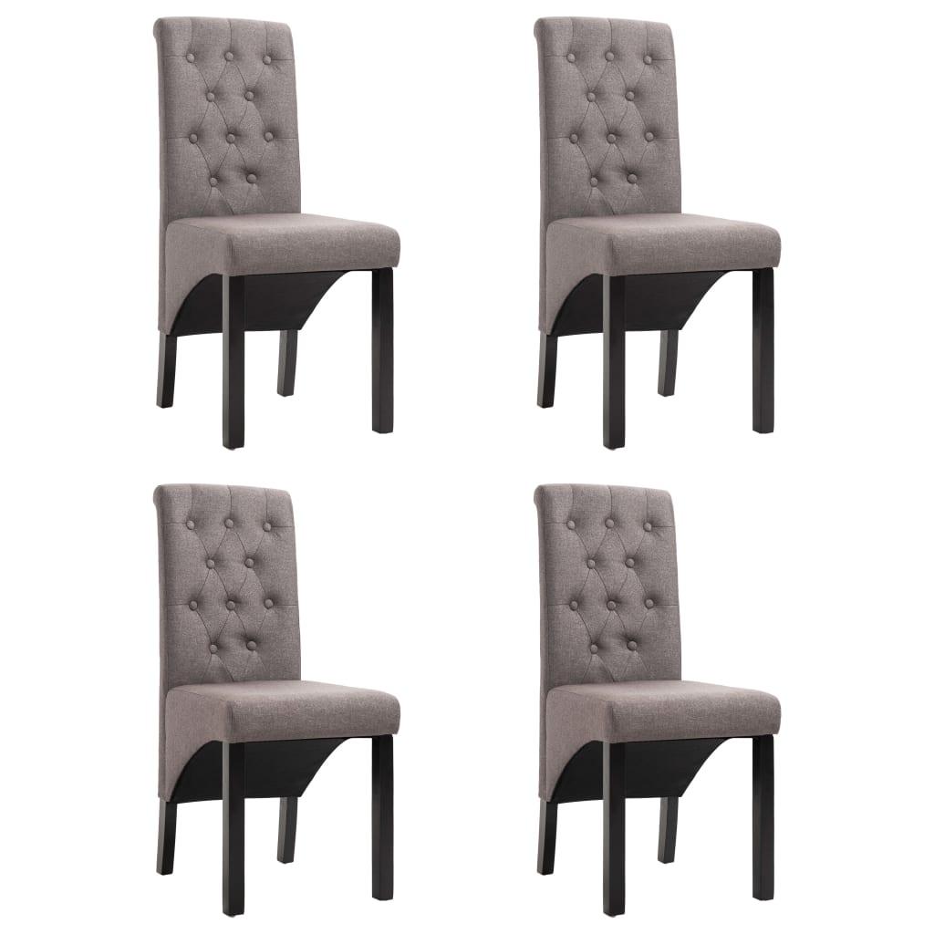 Spisebordsstole 4 stk. stof gråbrun