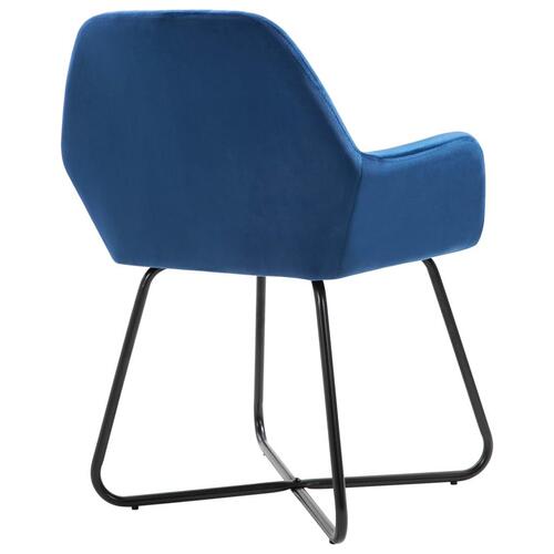 Spisebordsstole 4 stk. velour blå