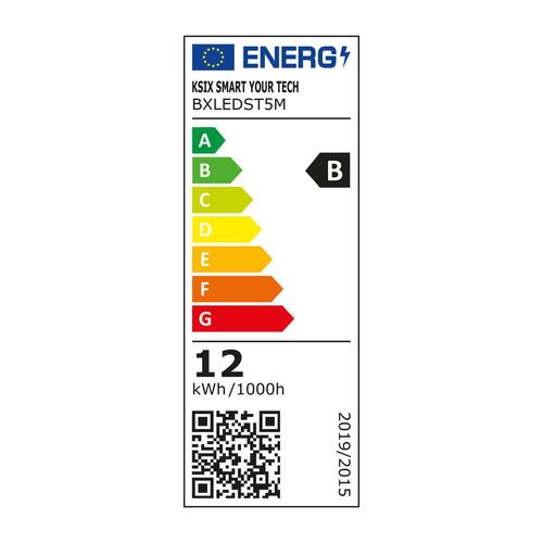 LED-bånd KSIX 12W Sort (5 m)