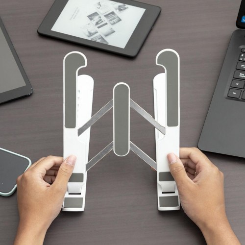 Flappot - fleksibel og justerbar laptopstand fra (hvid/grå)