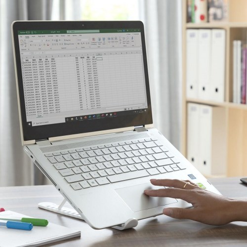 Flappot - fleksibel og justerbar laptopstand fra (hvid/grå)