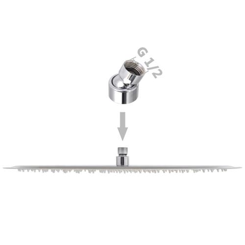 Brusehoved rustfrit stål 50 cm rund