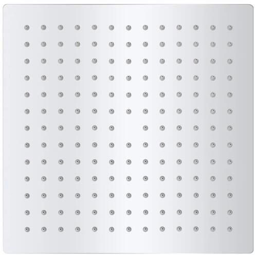 Brusehoved 25x25 cm rustfrit stål firkantet