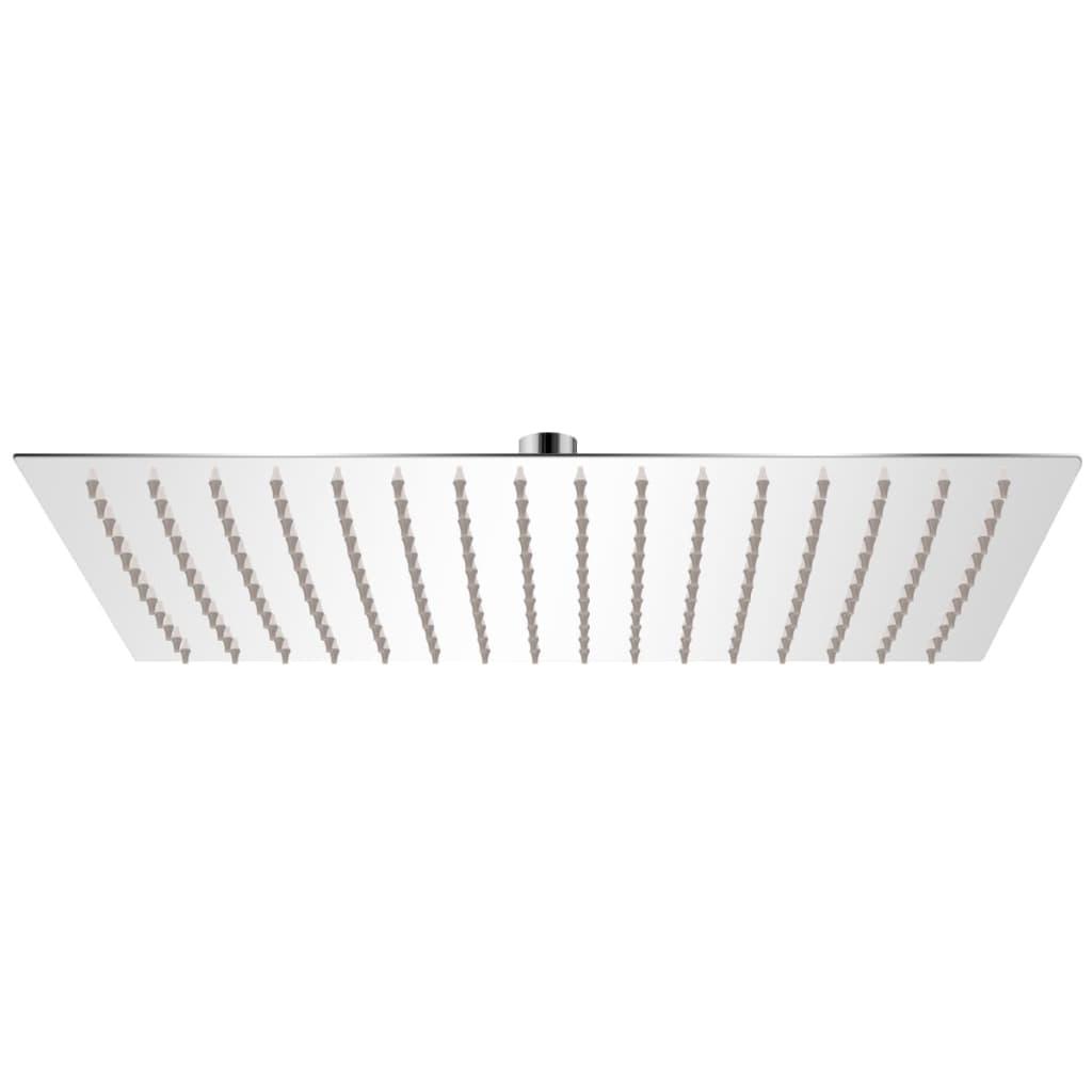Brusehoved 30x40 cm rustfrit stål rektangulær