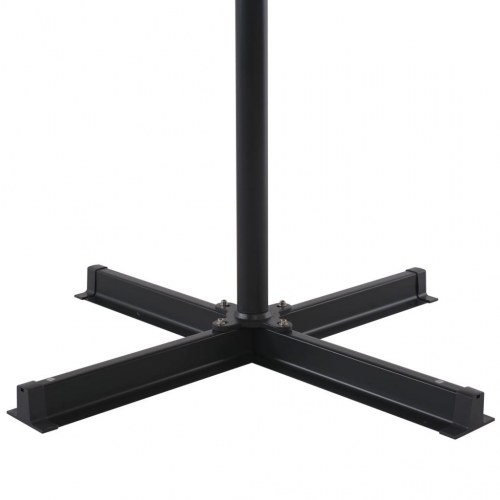 Haveparasol m. transportabel fod antracitgrå