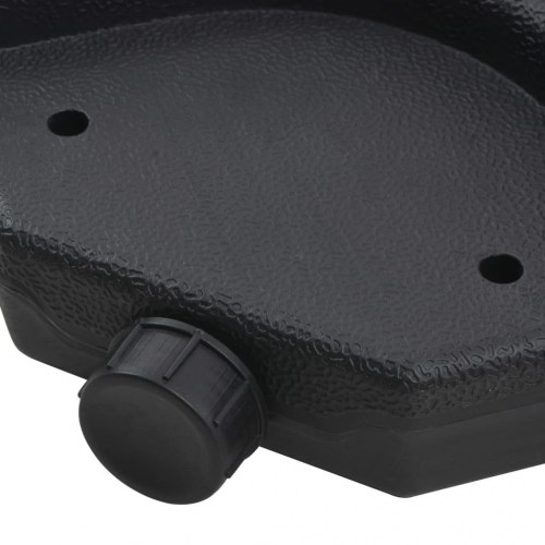 Haveparasol m. transportabel fod antracitgrå