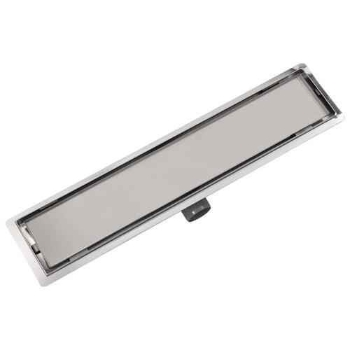 Lineært bruseafløb 630x140 mm rustfrit stål