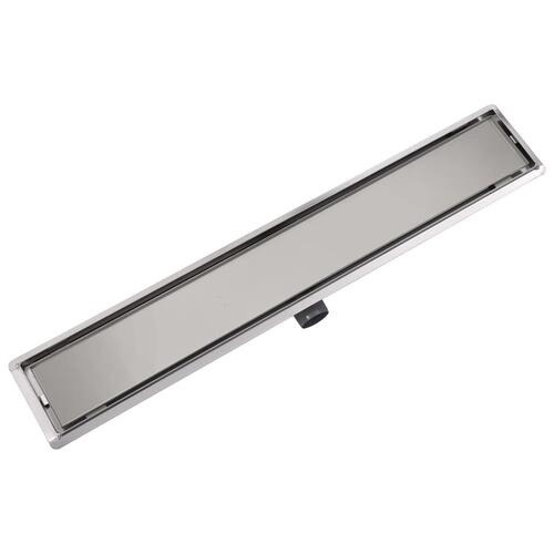 Lineært bruseafløb 830x140 mm rustfrit stål