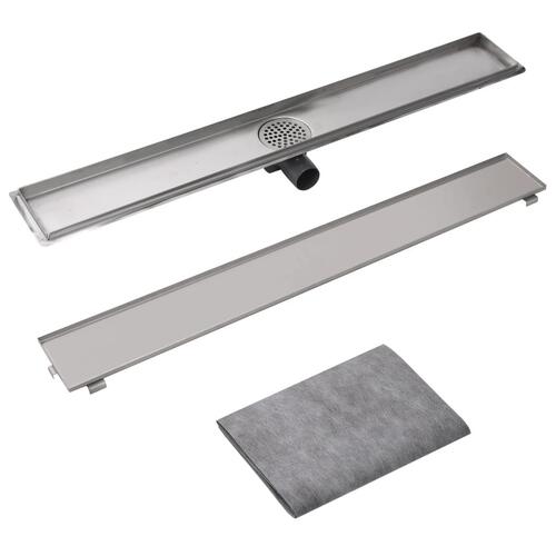 Lineært bruseafløb 930x140 mm rustfrit stål