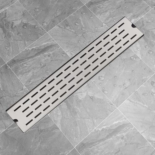 Lineært bruseafløb 630x140 mm rustfrit stål