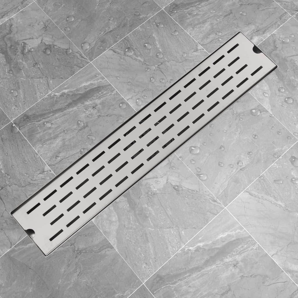 Lineært bruseafløb 630x140 mm rustfrit stål