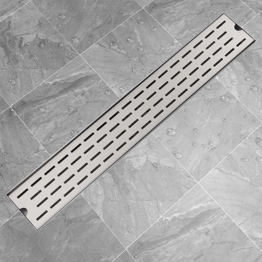 Lineært bruseafløb 730x140 mm rustfrit stål