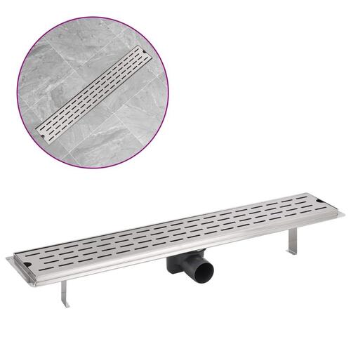 Lineært bruseafløb 730x140 mm rustfrit stål