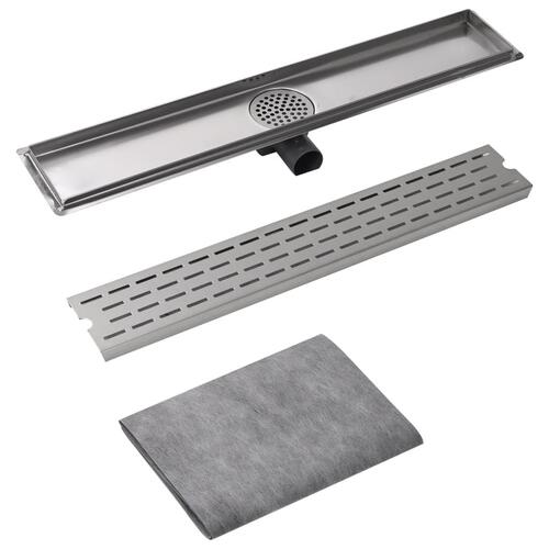 Lineært bruseafløb 730x140 mm rustfrit stål