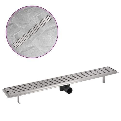 Lineært bruseafløb 930x140 mm rustfrit stål