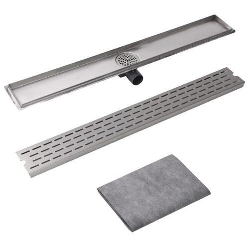 Lineært bruseafløb 930x140 mm rustfrit stål