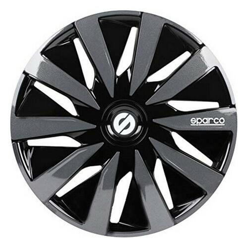 Hjulkapsel Sparco Lazio Sort/Grå 14" (4 uds)