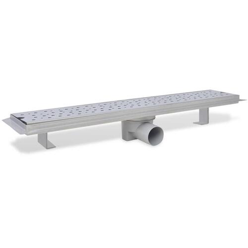 Lineært bruseafløb 630x140 mm rustfrit stål bobledesign