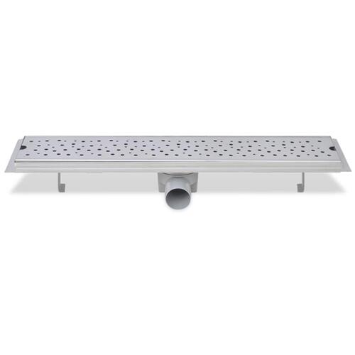 Lineært bruseafløb 630x140 mm rustfrit stål bobledesign