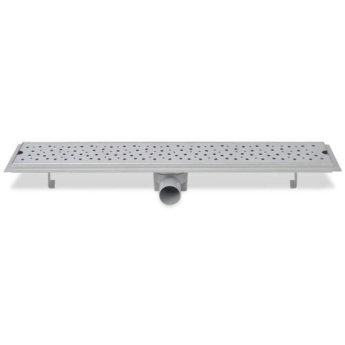 Lineært bruseafløb bobledesign 730x140 mm rustfrit stål