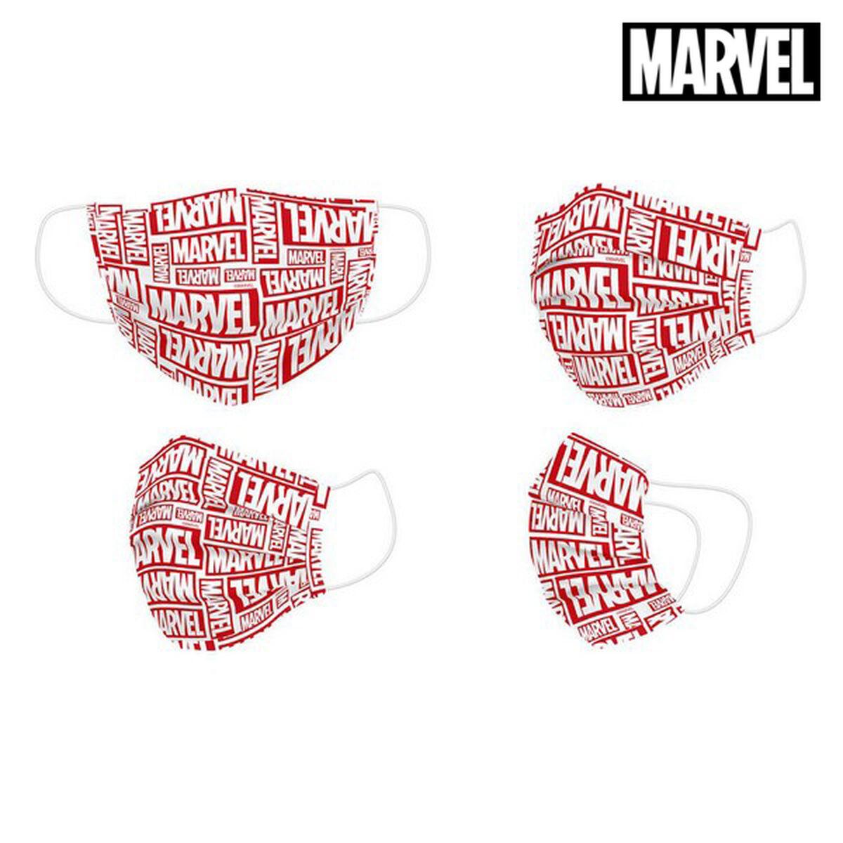 Marvel genanvendelig hygienisk maske til børn 5-10 år - rød, 13 x 5,5 cm