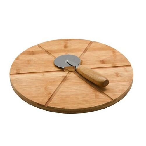 Skærebræt Versa VS-19910238 Pizza-cutter Bambus (32,5 x 1,5 x 32,5 cm) (32 x 1,5 x 32 cm)