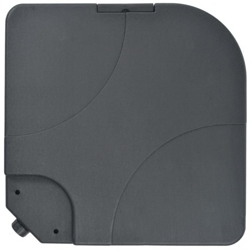 Haveparasol m. transportabel fod antracitgrå