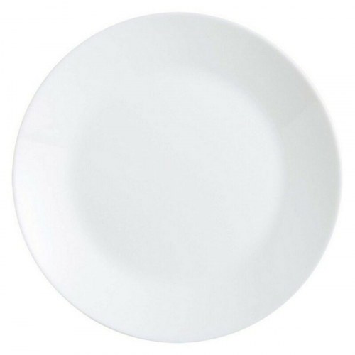Arcopal Zelie snackskål/flad tallerken, hvid glas Ø 25 cm - 12 stk.