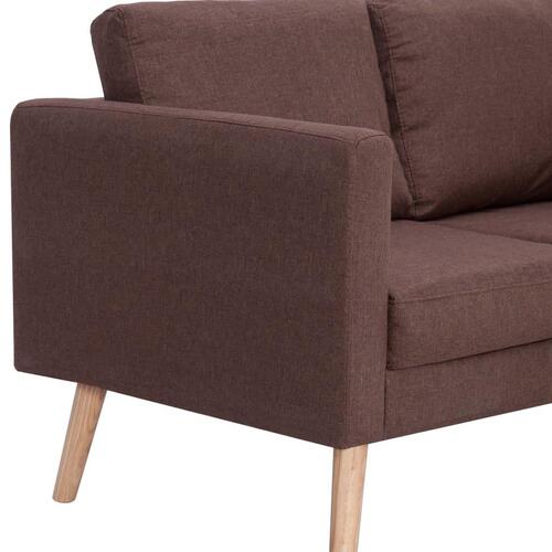 Sofasæt i 2 dele stof brun