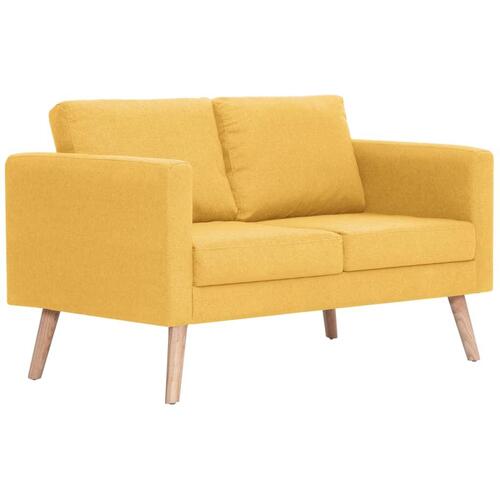 Sofasæt i 2 dele stof gul