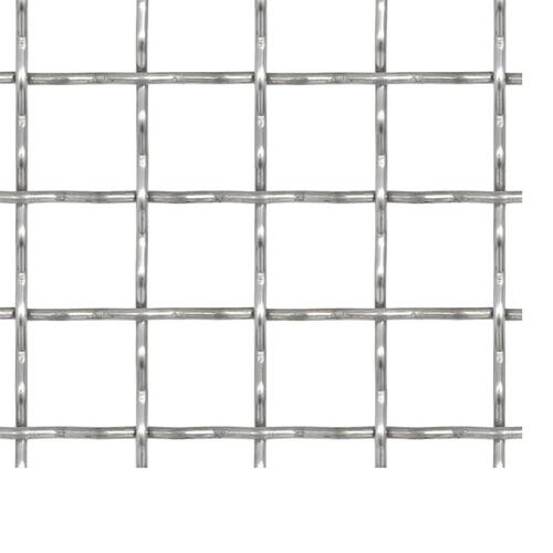 Rillet trådnetspanel rustfrit stål 50x50 cm 11x11x2 mm