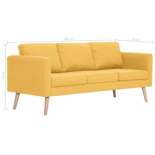 Sofasæt i 2 dele stof gul
