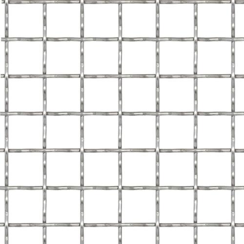 Rillet trådnetspanel rustfrit stål 50 x 50 cm 21 x 21 x 2,5 mm