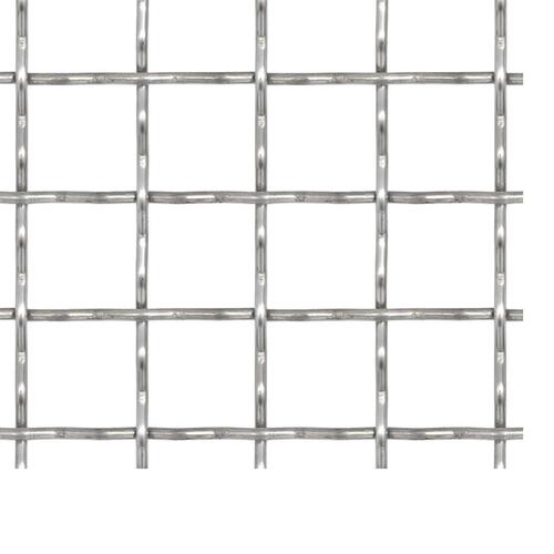 Rillet trådnetspanel rustfrit stål 50 x 50 cm 21 x 21 x 2,5 mm