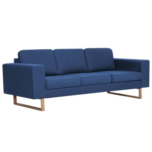 Sofasæt i 2 dele stof blå