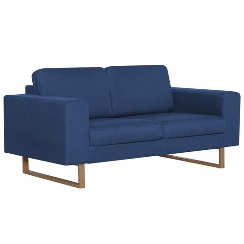 Sofasæt i 2 dele stof blå