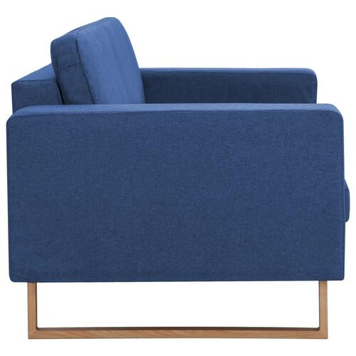 Sofasæt i 2 dele stof blå