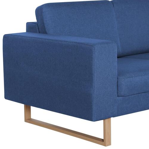 Sofasæt i 2 dele stof blå