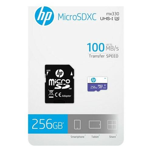 Mikro-SD-hukommelseskort med adapter HP HFUD 256 GB