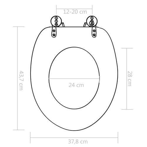 Toiletsæder 2 stk. med soft close-låg MDF delfindesign