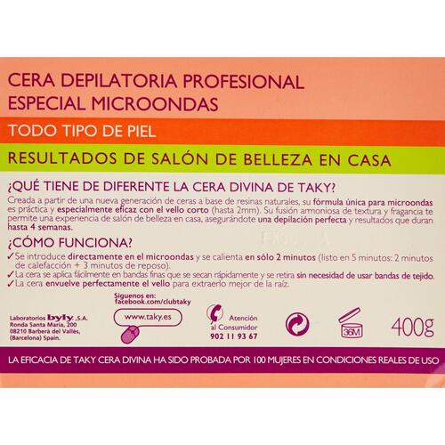 Cera Depilatória Corporal Sensaciones Taky (400 g)