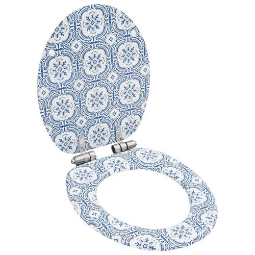 Toiletsæder 2 stk. med soft close-låg MDF porcelændesign