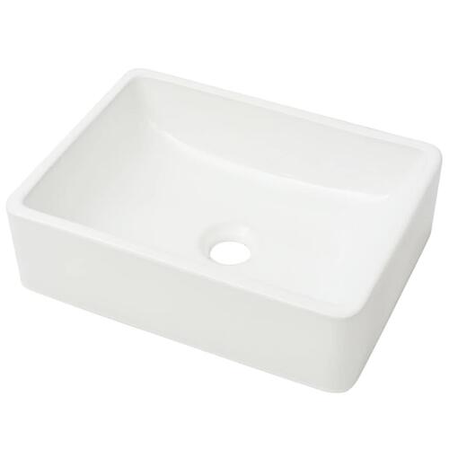 Håndvask keramik 41x30x12 cm hvid
